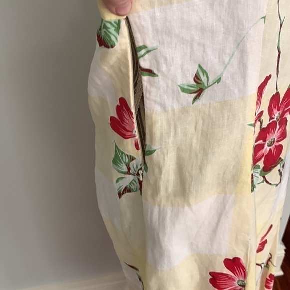 DKNY Linen High Low Spaghetti Strap Dress Size 12 - Picture 5 of 6